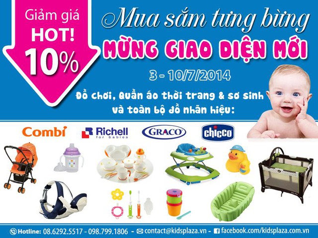 Trải nghiệm mua sắm online thú vị tại Kids Plaza 1