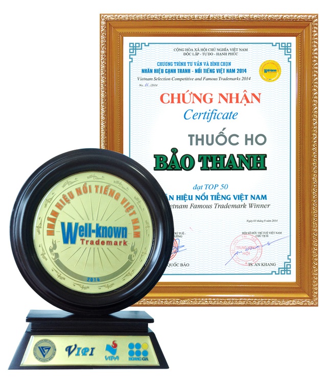 Thuốc ho Bảo Thanh lọt Top 50 