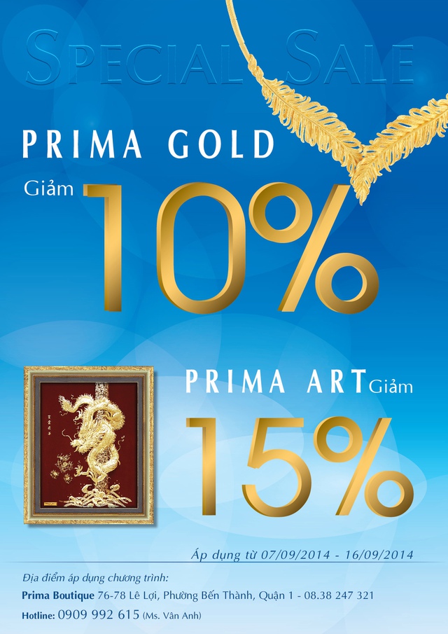 Tuần ưu đãi vàng từ trang sức Prima Gold 1