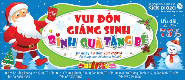 Giảm ngay 75% quà tặng Giáng sinh cho bé tại Kids Plaza TP Hồ Chí Minh 1