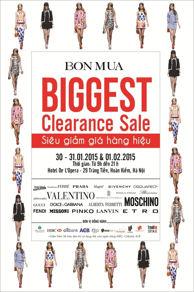 Sự kiện mua sắm lớn nhất BON MUA CLEARANCE SALE