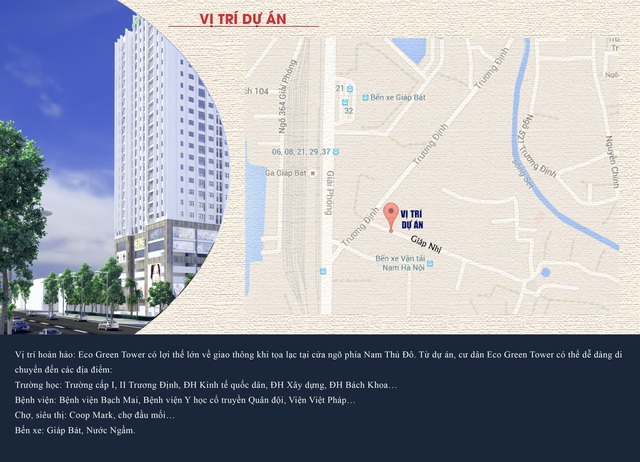 Eco Green Tower nằm ở cửa ngõ phía Nam Thủ đô giao thông thuận tiện.