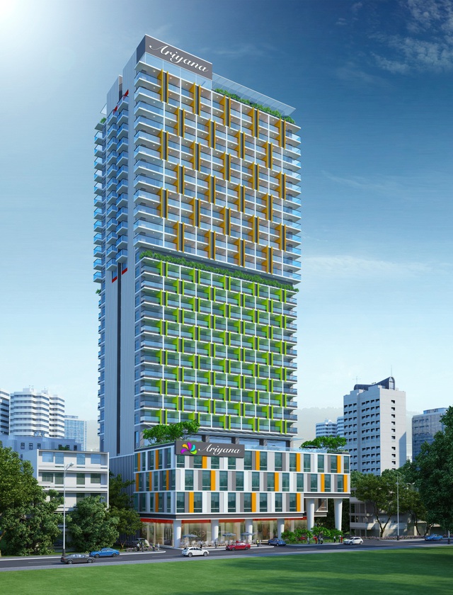 Dự án toạ lạc ngay đường Trần Hưng Đạo, chỉ cách biển chưa đến 200m, cao 28 tầng với hơn 50 tiện ích nội khu cao cấp.